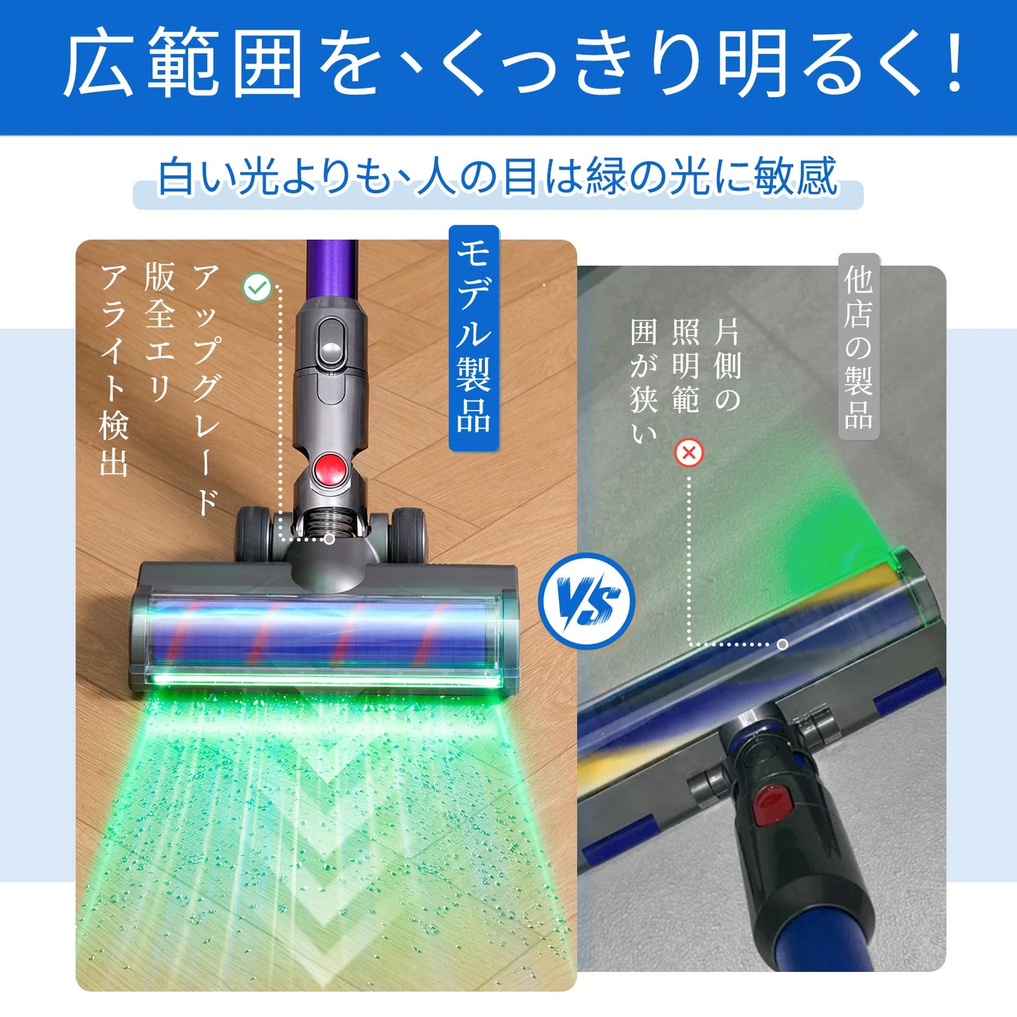 ダイソン V6 交換 ヘッド 掃除機 V6 DC58 DC59 DC61 DC62 DC74 ソフトローラークリーナー 交換ヘッド 互換ヘッド グリーンライト ほこり検知 Dyson適用