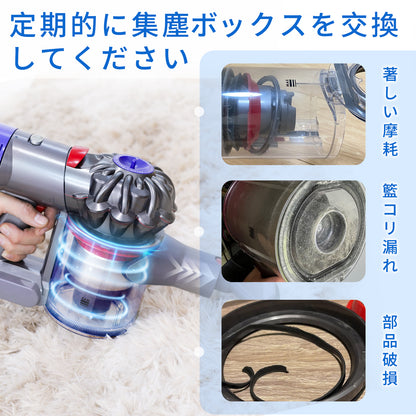 ダイソン ダストカップ V12 V10 Digital Slim SV18 クリアビン 蓋 パッキン リング シーリング 互換用 交換パーツ 修理用 部品