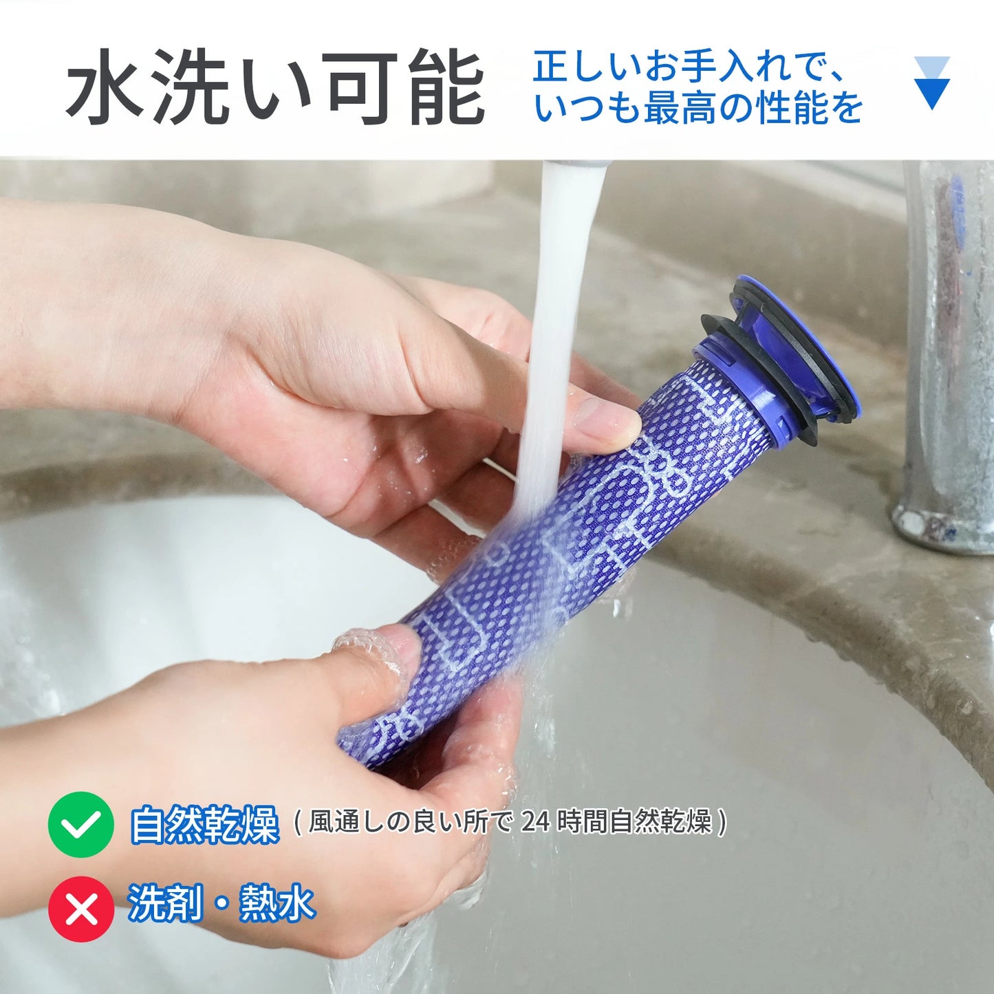 ダイソン 掃除機 フィルター Dyson V7 V8 互換品 4個セット SV10 SV11 HH11 交換フィルター V7 Fluffy V8 Slim Fluffy Extra プレフィルタ 2個 ポストモーターフィルタ 2個 水洗い可能