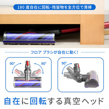 ダイソン V8 ヘッド 交換 掃除機 Dyson V8 V10 V11 V15 SV10 SV12 SV14 SV22 SV25 部品 互換品 ヘア絡み防止 43本櫛歯設計 硬質フローリング 短毛カーペット対応 コードレス掃除機用 アップグレード版